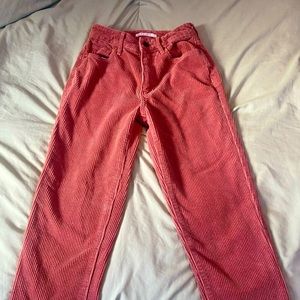 Nude pink cotton jeans